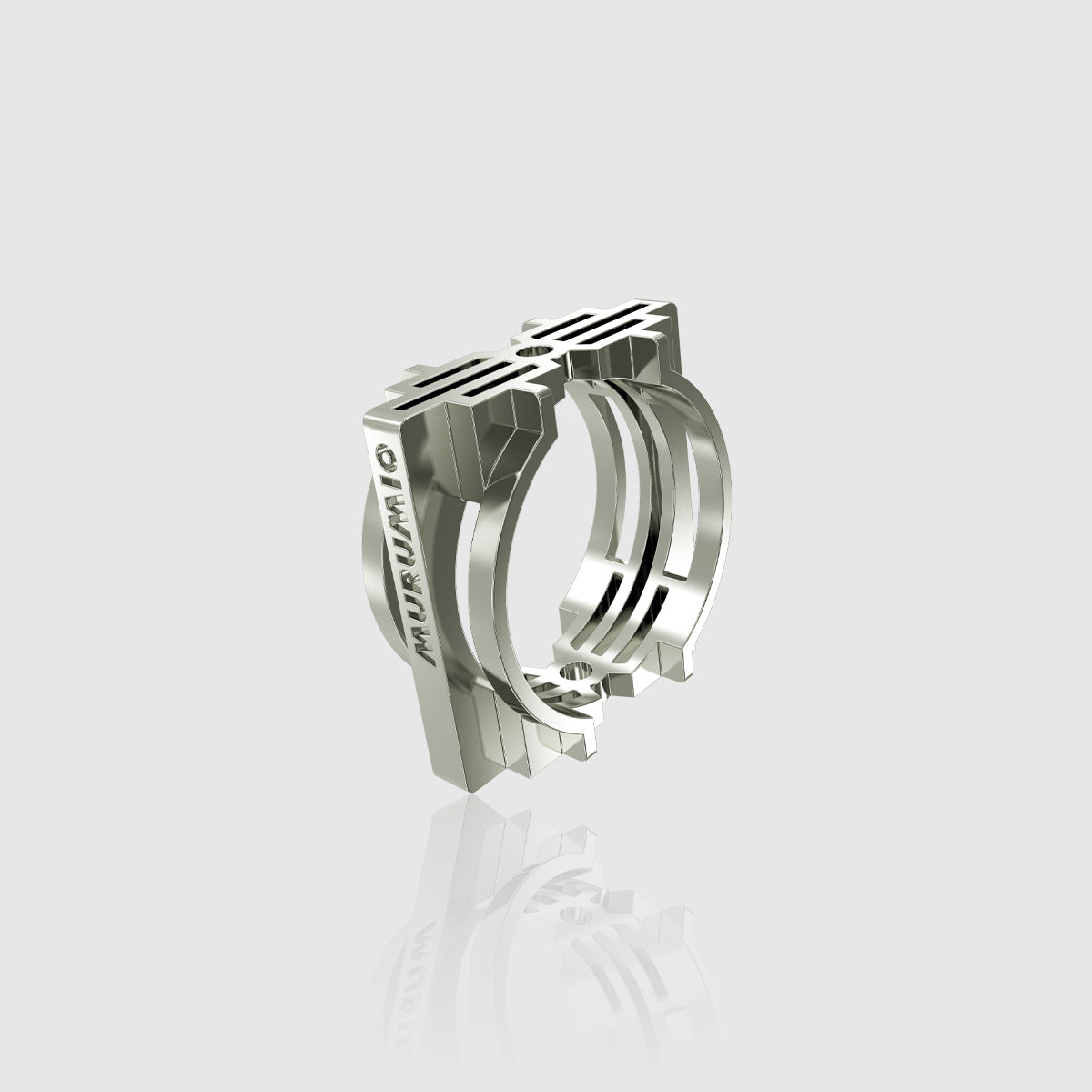 Bague homme double face en argent 925 hsquare1 murumio vue aérienne