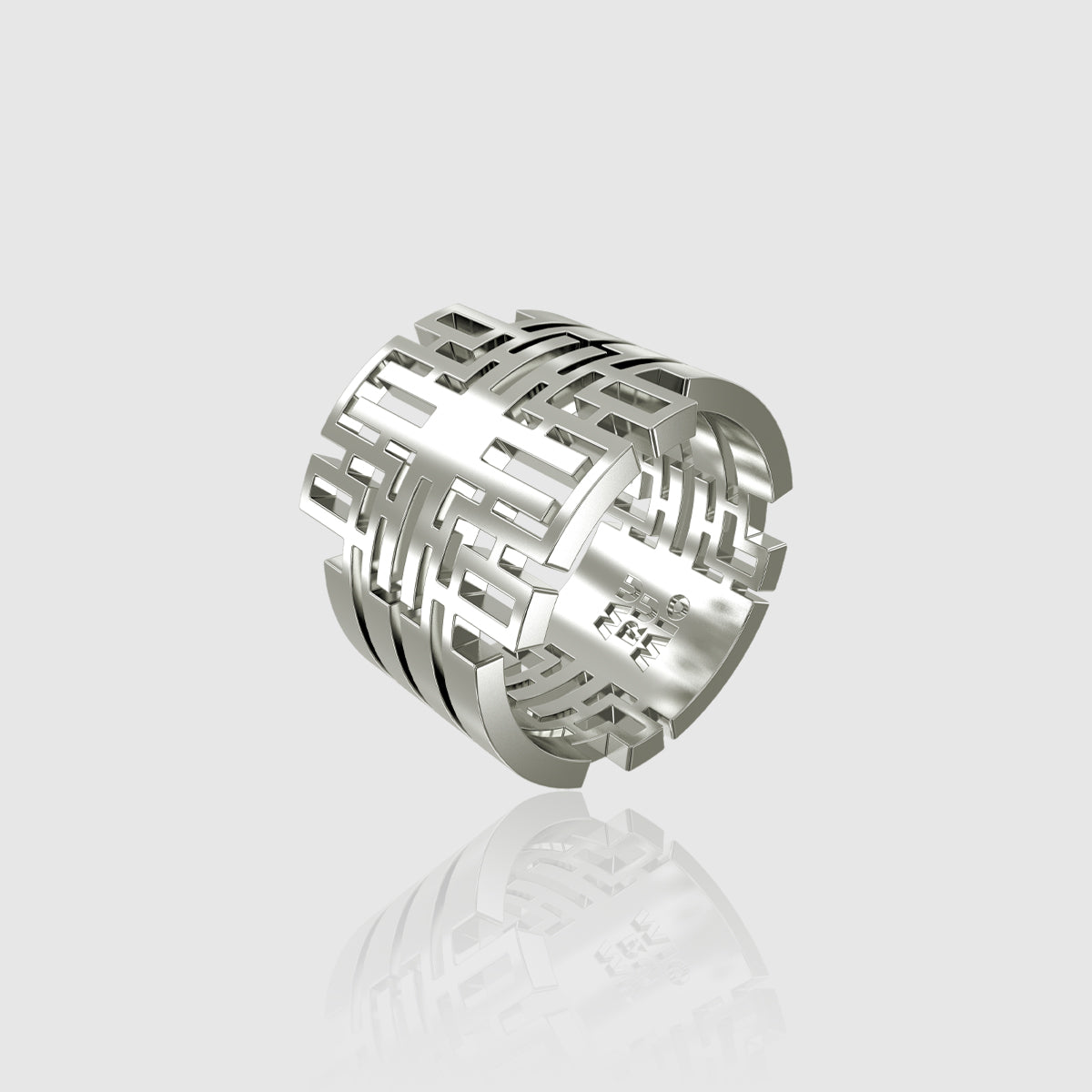 Bague homme en argent 925 maxime murumio vue en perspective