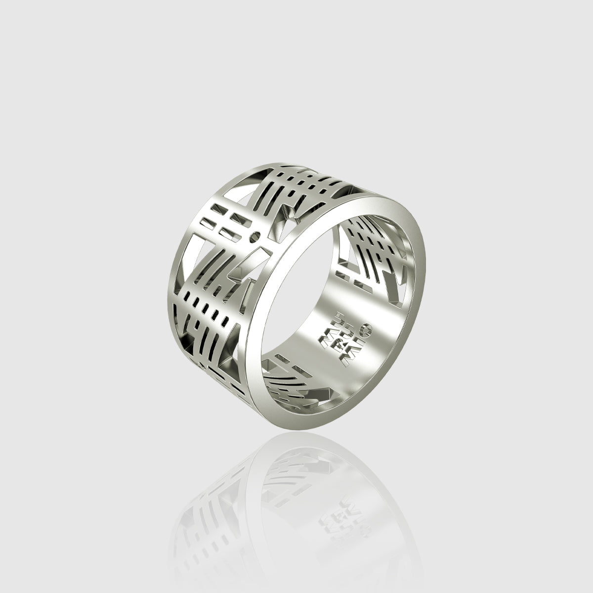 Bague homme en argent 925 muru murumio vue en perspective